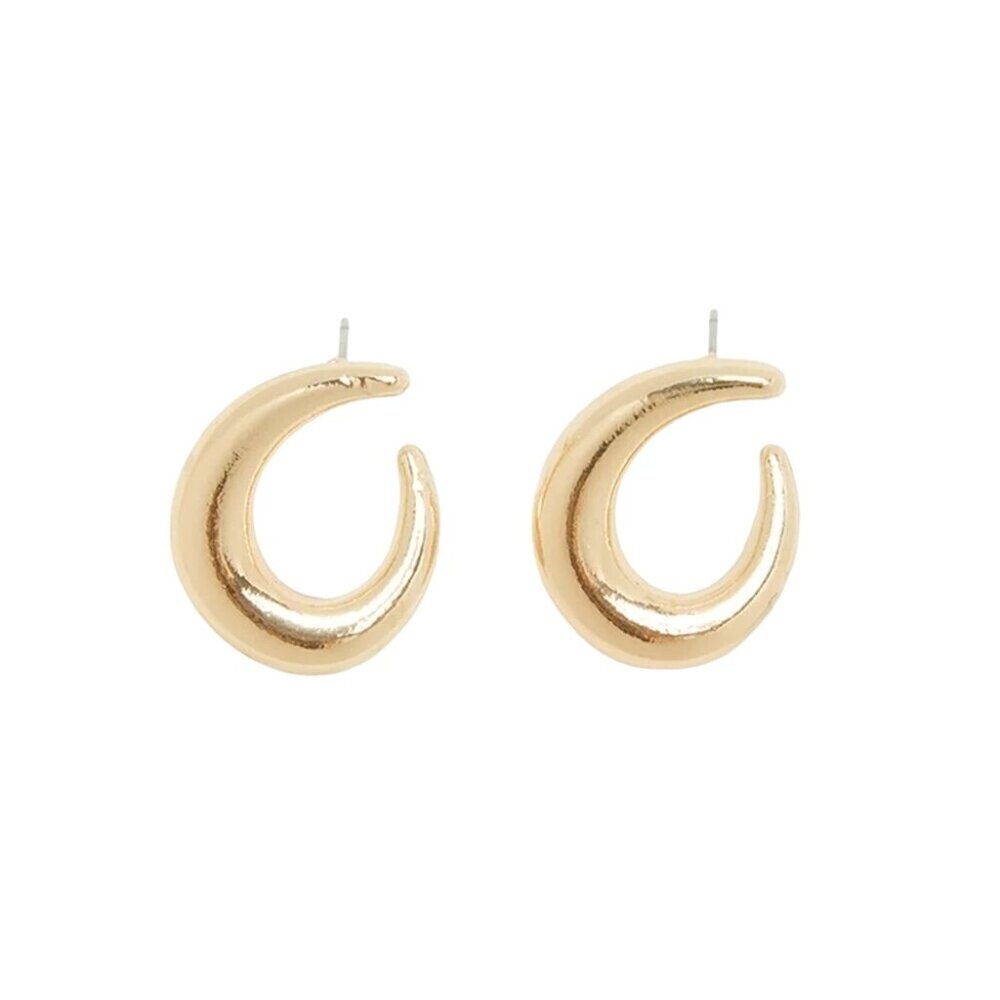 LA Hearts Spiral Hoop Earrings in Gold